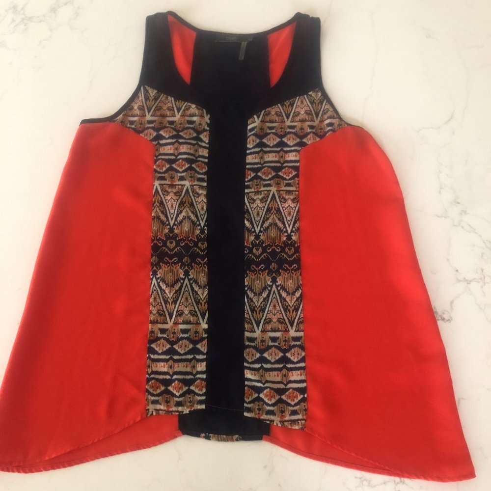 THML Sleeveless Tunic Crepe Top